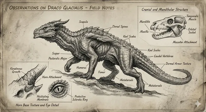 Real Dragon Anatomy Character Sheets