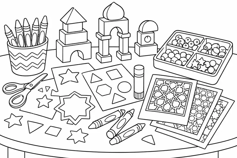 Islamic Kids Activity Coloring Pages