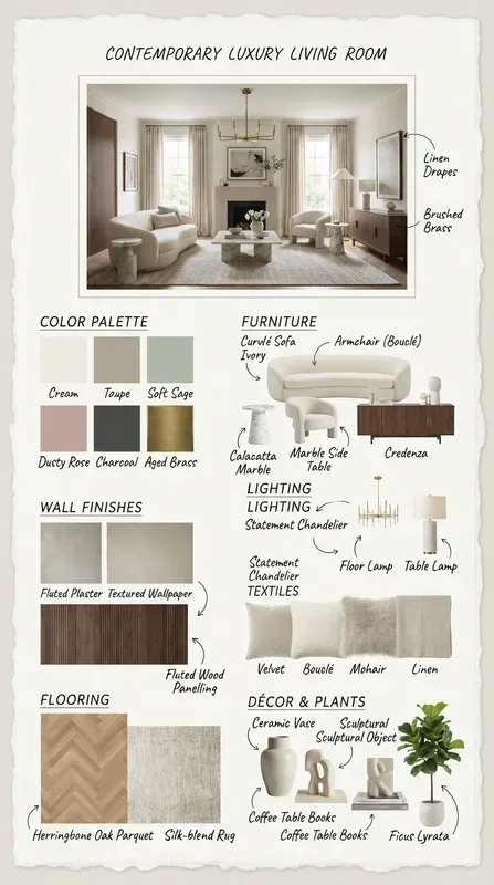Handwritten Interior Design Mood Boards