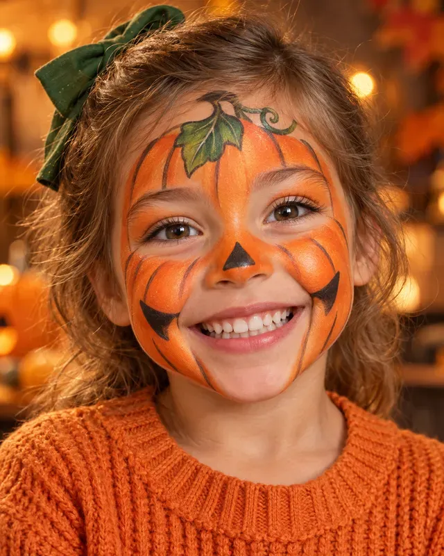 Kids Halloween Face Paint Costume Photos