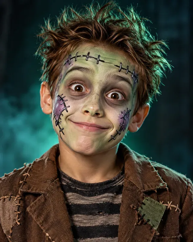 Kids Halloween Face Paint Costume Photos