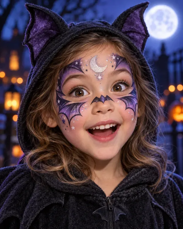 Kids Halloween Face Paint Costume Photos