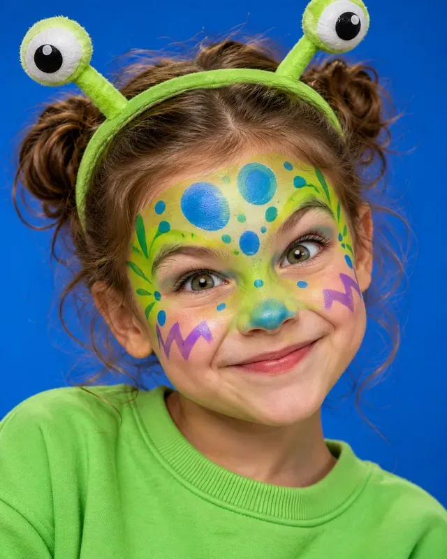Kids Halloween Face Paint Costume Photos