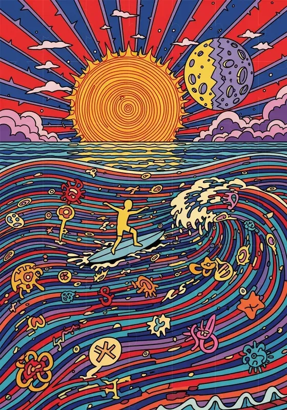Psychedelic Motion Pop Worlds