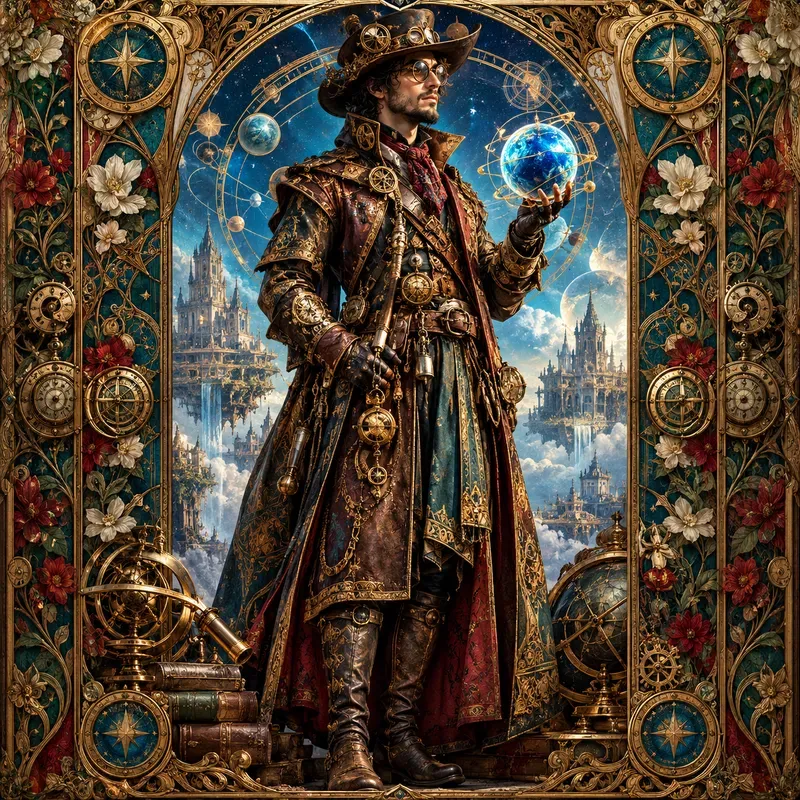Ornate Vintage Card Portraits