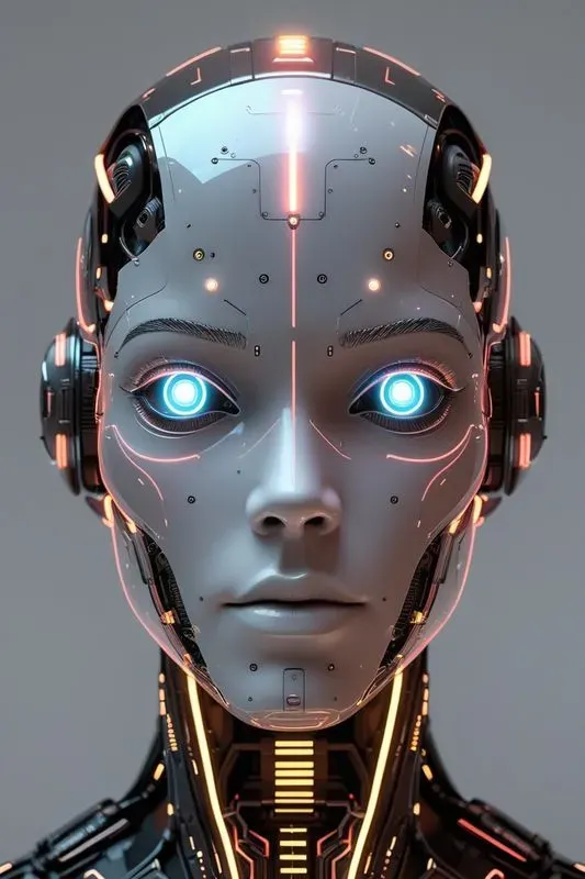 Futuristic Robot Head Generators