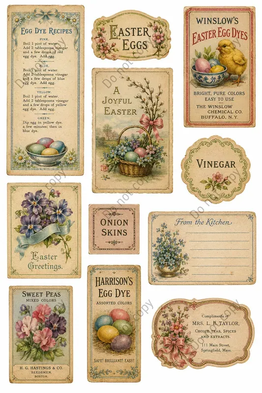 Vintage Easter Ephemera Sheets