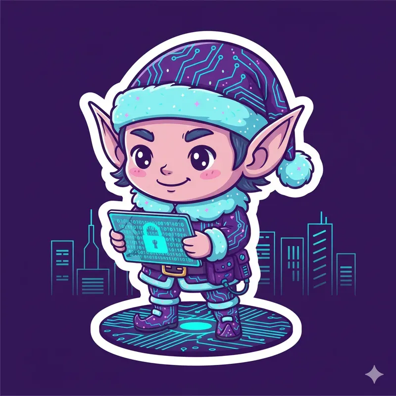 Cybersecurity Christmas Stickers