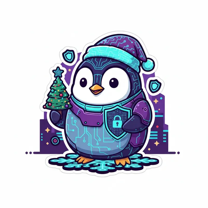 Cybersecurity Christmas Stickers
