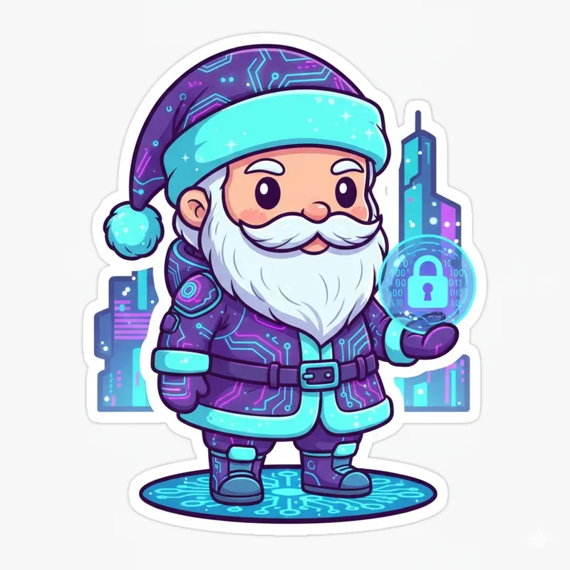 Cybersecurity Christmas Stickers