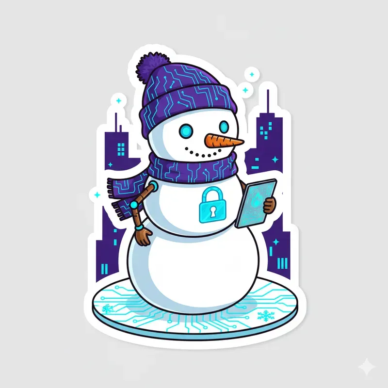Cybersecurity Christmas Stickers