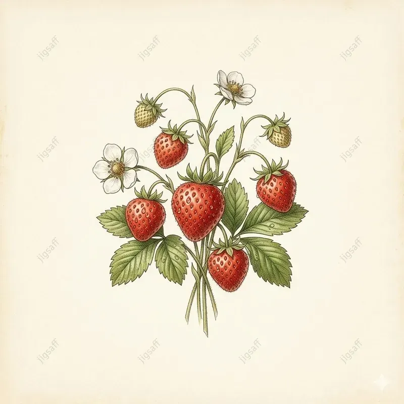 Vintage Botanical Fruit Watercolors