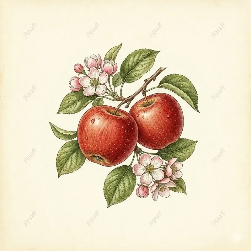 Vintage Botanical Fruit Watercolors