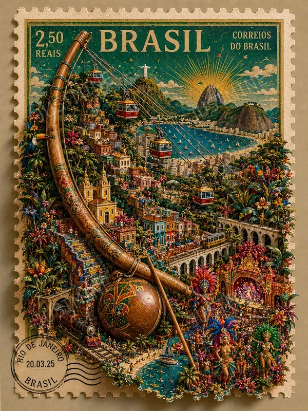 Cultural Travel Stamp Wall Art