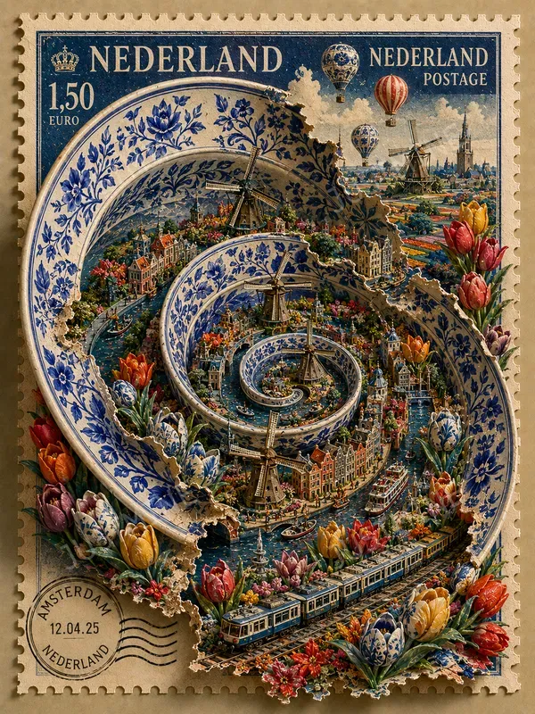 Cultural Travel Stamp Wall Art