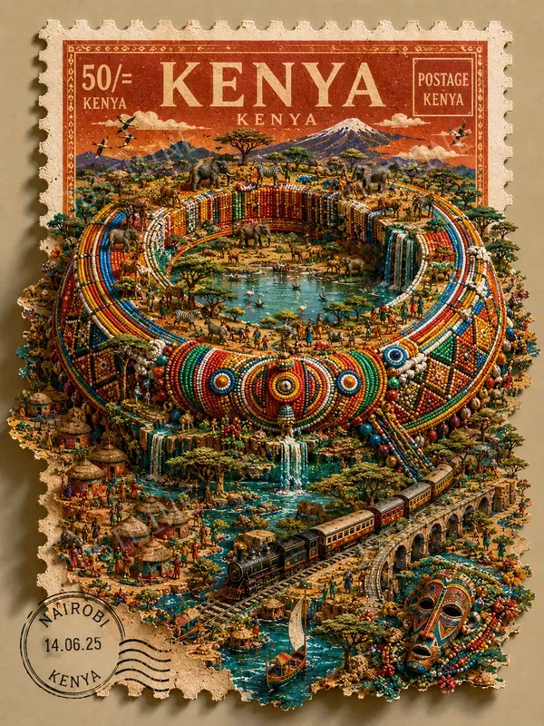 Cultural Travel Stamp Wall Art