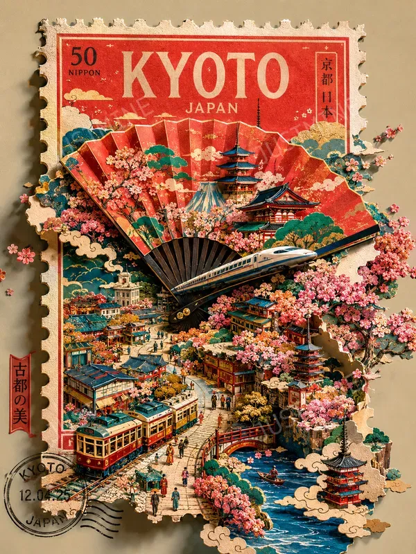 Cultural Travel Stamp Wall Art