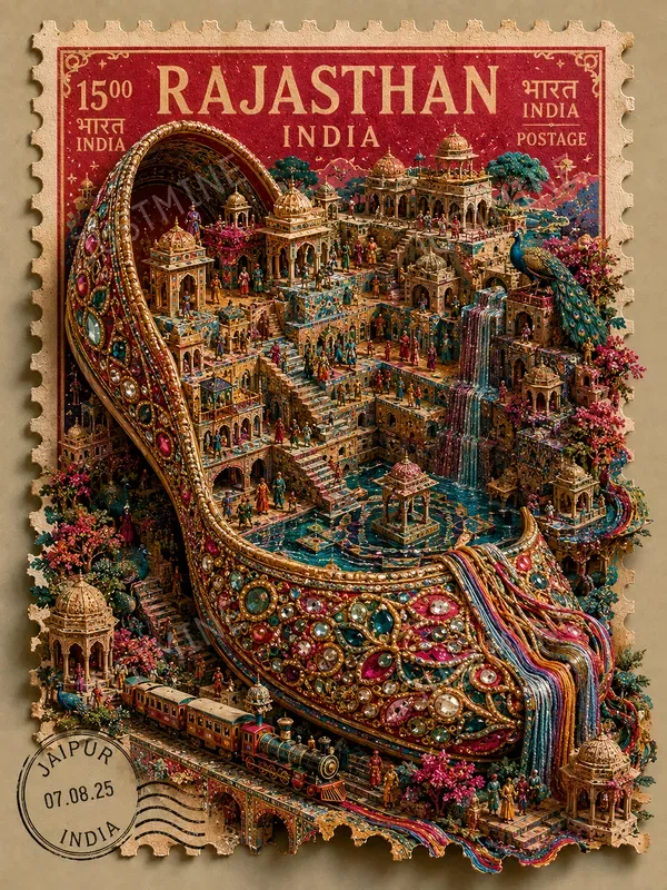 Cultural Travel Stamp Wall Art