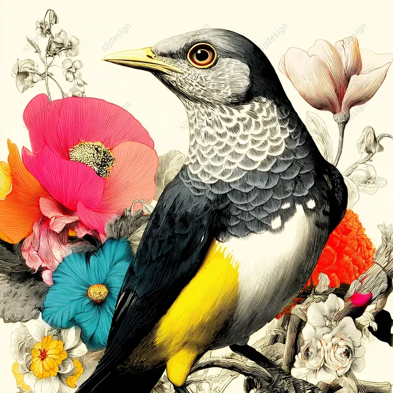 Pop Baroque Collage Illustrations