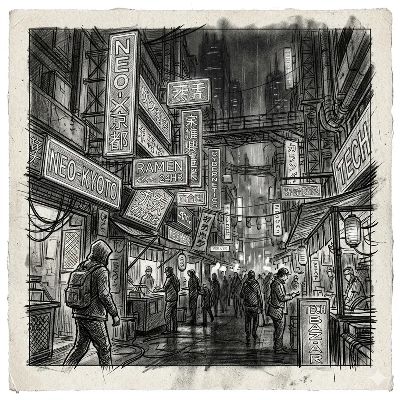 Cinematic Pencil Sketch Storyboards