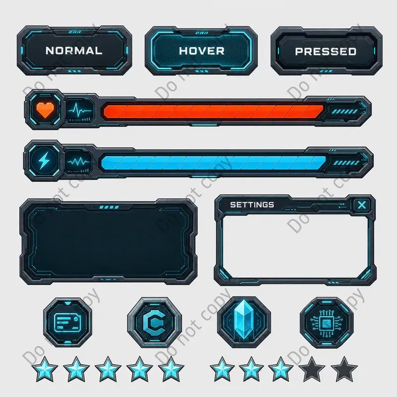 Game UI Kit Sheets Any Style