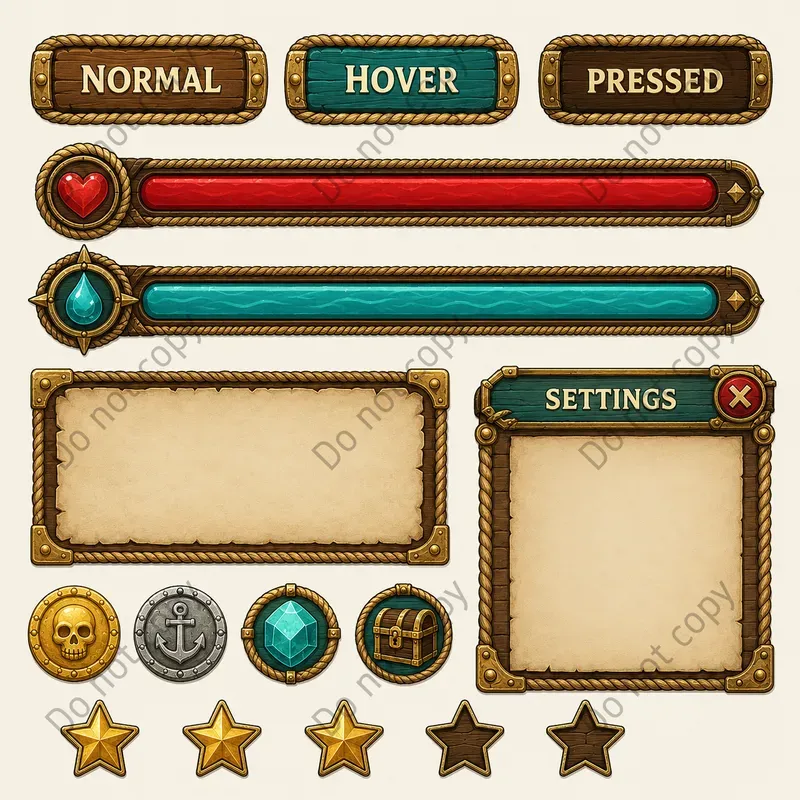 Game UI Kit Sheets Any Style