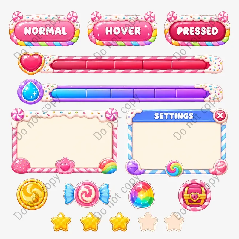 Game UI Kit Sheets Any Style