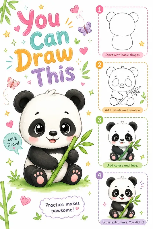 Cute Drawing Tutorial Posters