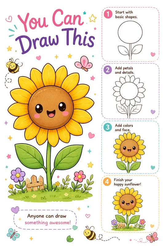 Cute Drawing Tutorial Posters