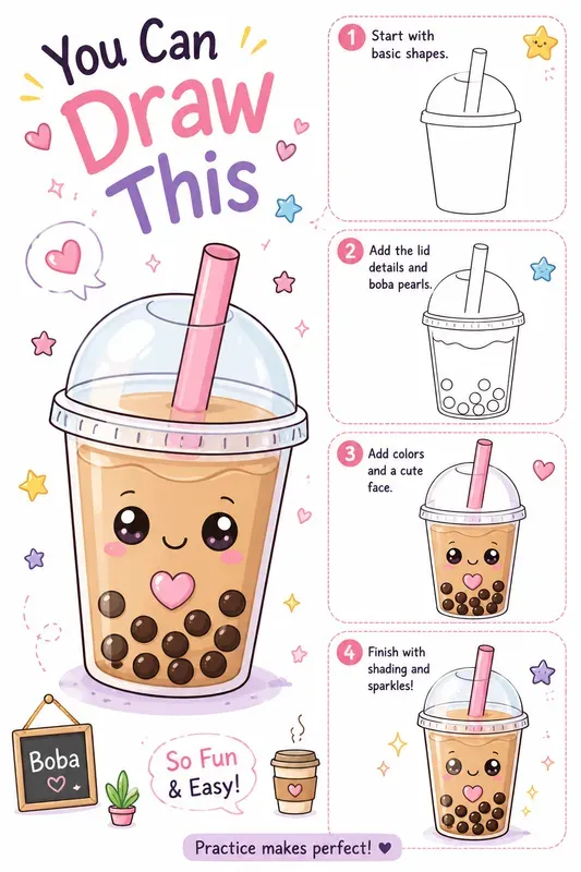 Cute Drawing Tutorial Posters