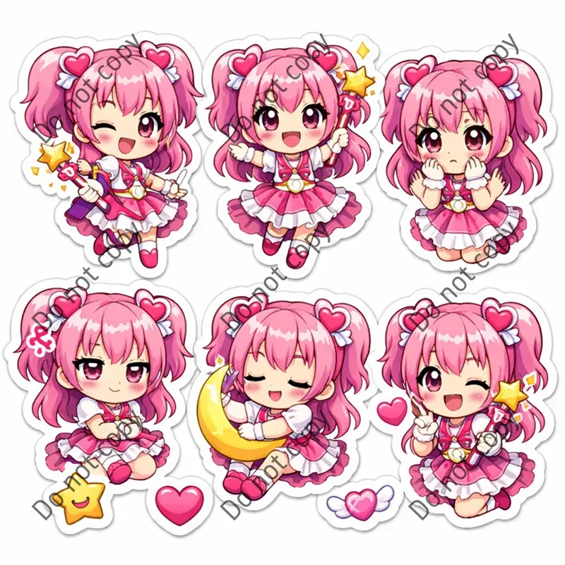 Anime Chibi Diecut Sticker Sheets