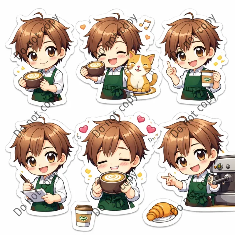 Anime Chibi Diecut Sticker Sheets