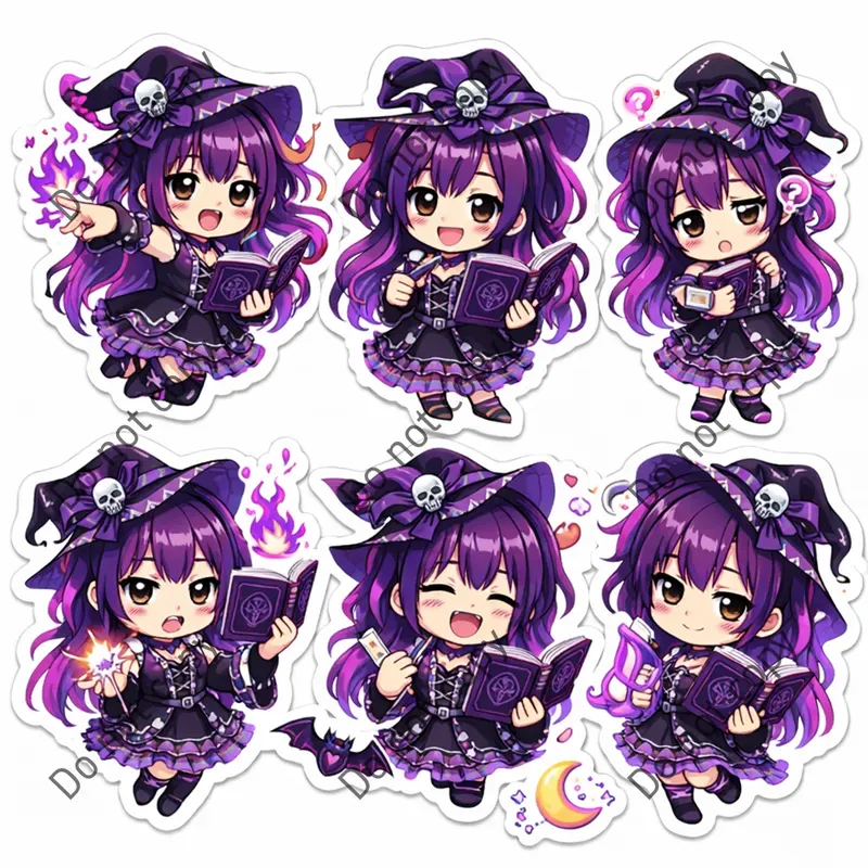 Anime Chibi Diecut Sticker Sheets