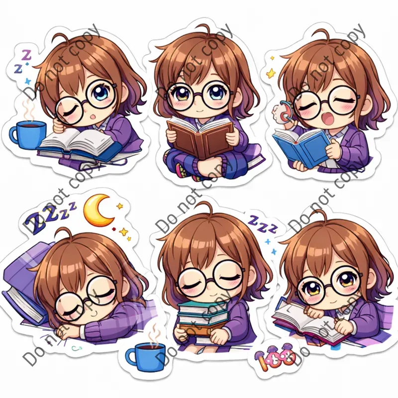 Anime Chibi Diecut Sticker Sheets