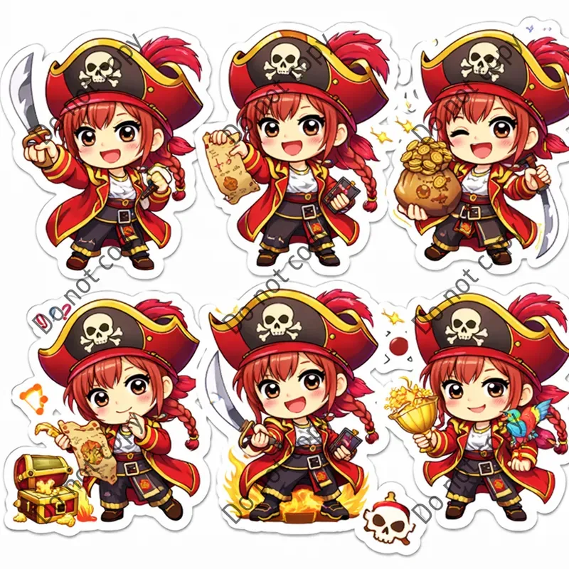 Anime Chibi Diecut Sticker Sheets