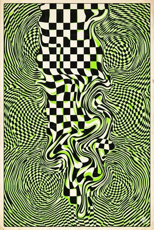 Psychedelic Optical Art Posters