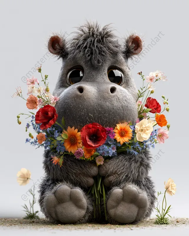 Floral 3D Animal Characters