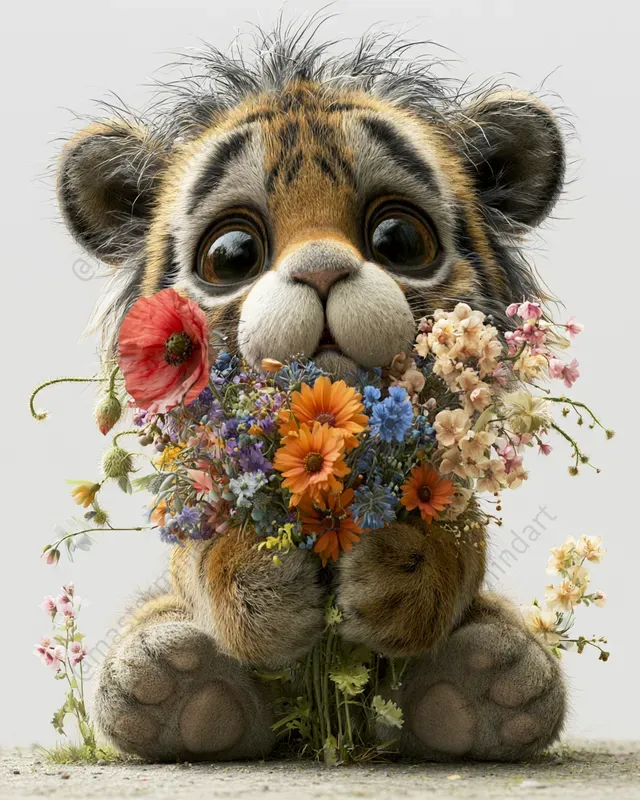 Floral 3D Animal Characters