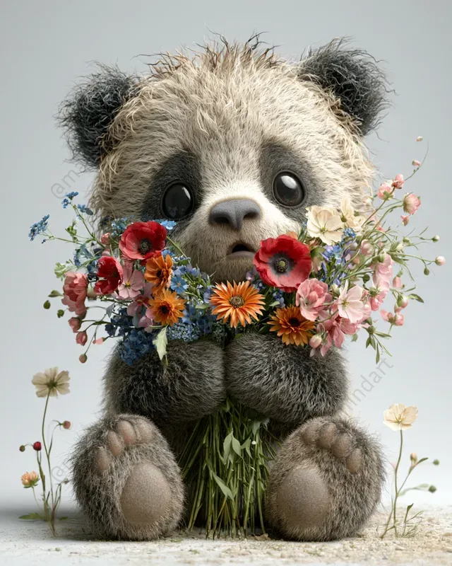 Floral 3D Animal Characters