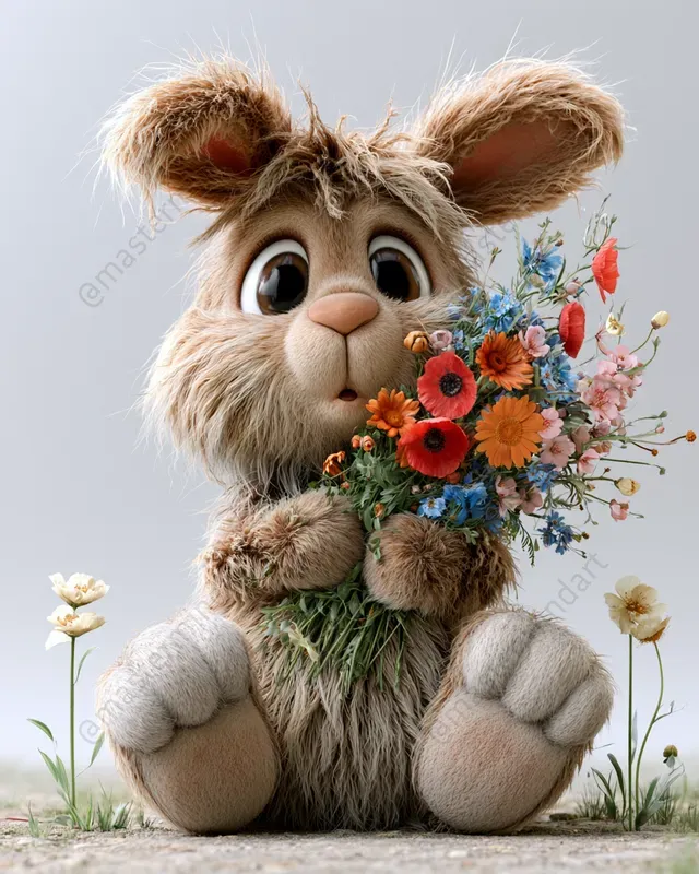Floral 3D Animal Characters