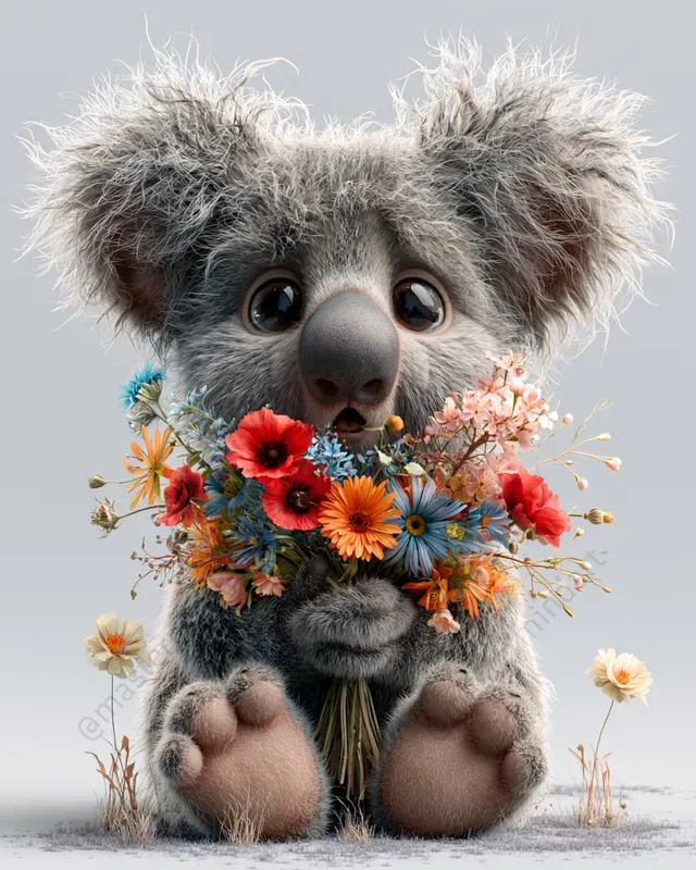 Floral 3D Animal Characters