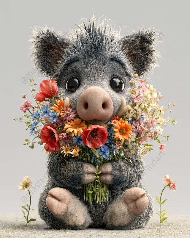 Floral 3D Animal Characters