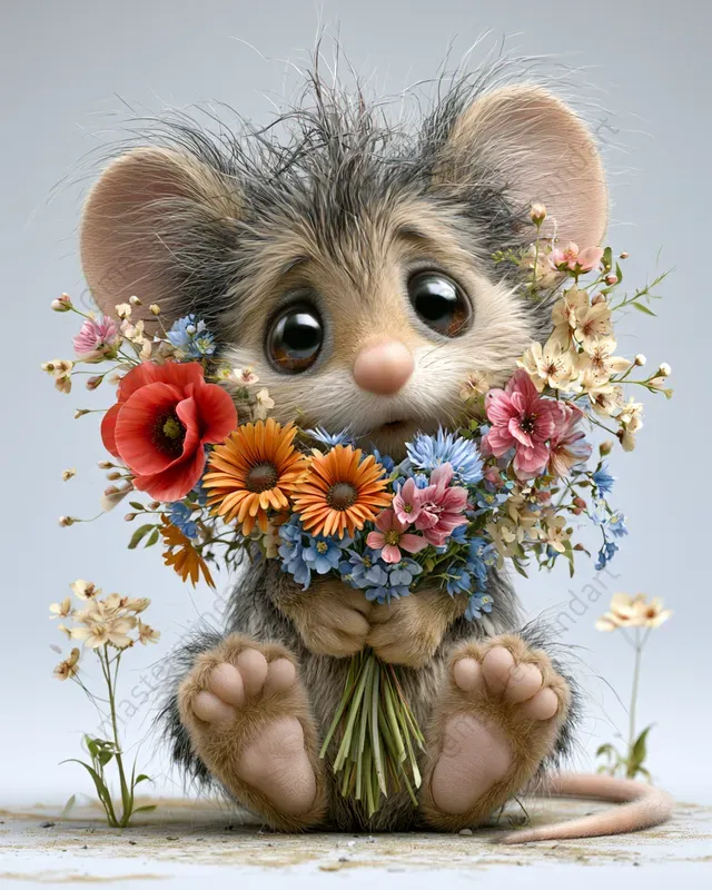 Floral 3D Animal Characters