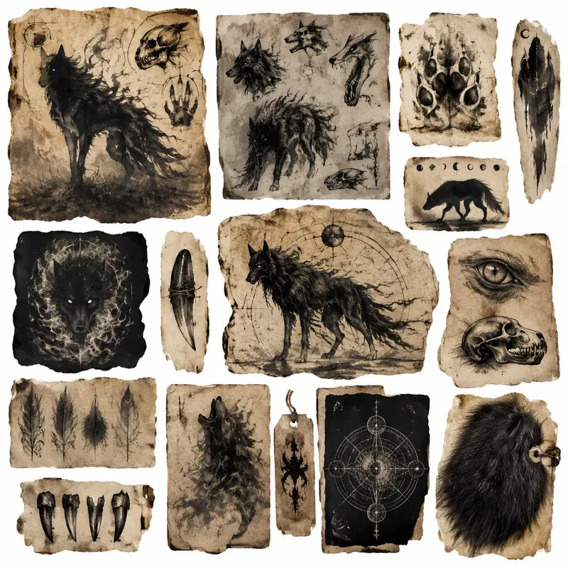 Junk Journal Dark Fairy Tale Ephemera