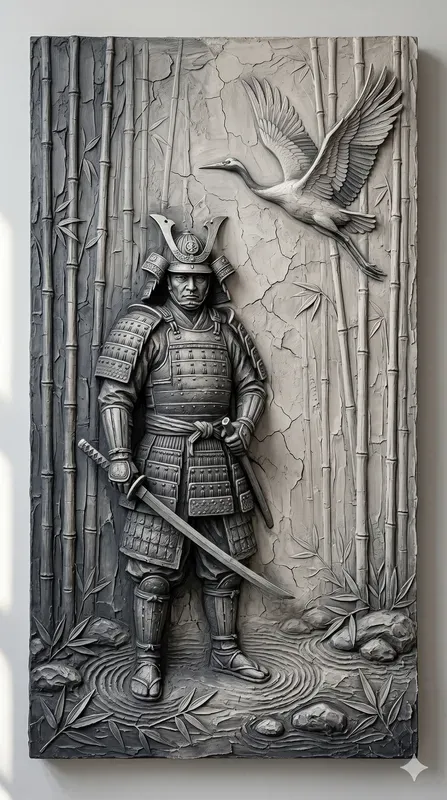 Sculpted Impasto Relief Art