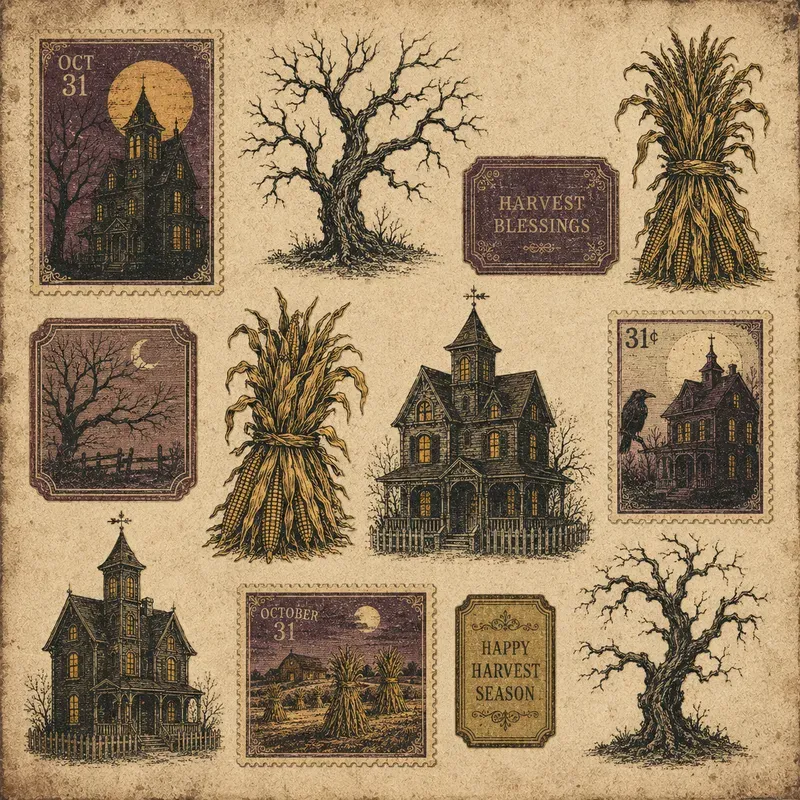Vintage Halloween Journal Ephemera