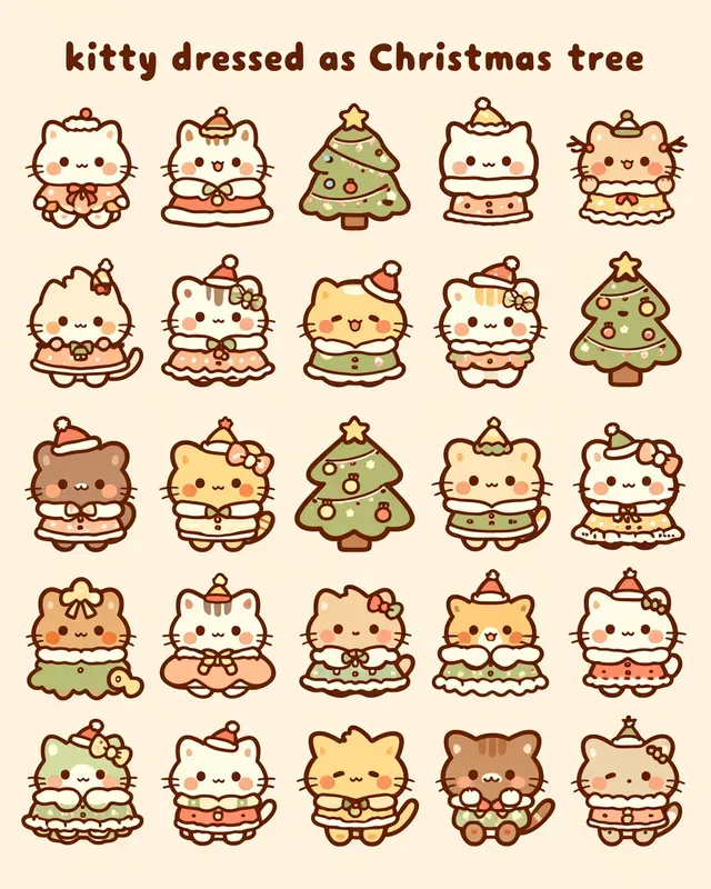 Kawaii Christmas Mascot Stickers