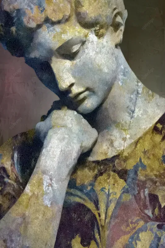 Vintage Gold Leaf Portrait Art