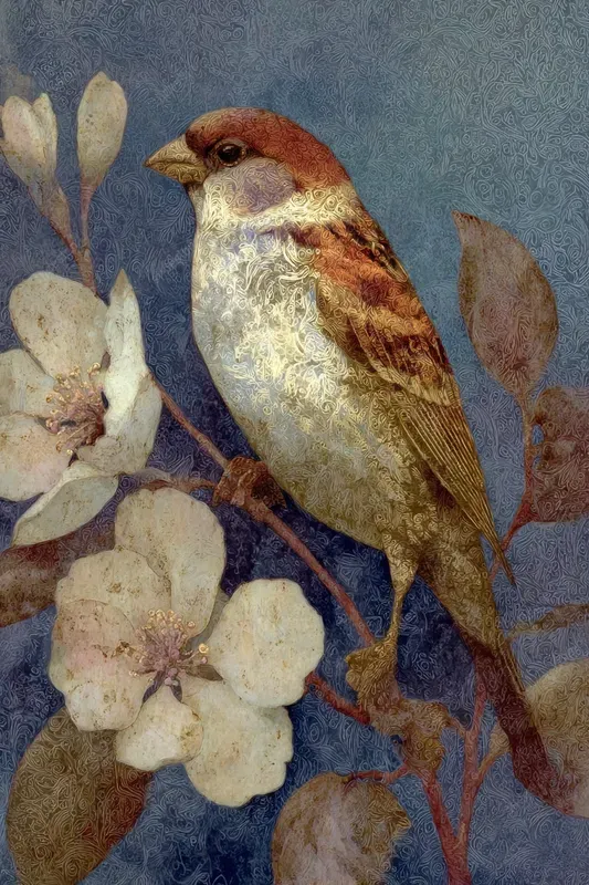 Vintage Gold Leaf Portrait Art
