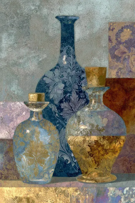 Vintage Gold Leaf Portrait Art